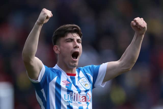 ONE FOR THE FUTURE: Huddersfield Town’s Kian Harratt - seen scoring at Watford last season - impressed on Tuesday night against Middlesbrough Picture: Steven Paston/PA