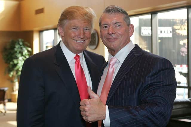 Vince McMahon (L), seen her with a future President Donald Trump in 2009 (Photo: Mark A. Wallenfang/Getty Images)