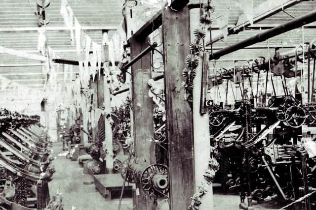 Weaving department in 1905. (Pic credit: Sunny Bank Mills)