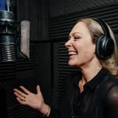 Jo Pickard, who records voice-overs from her home studio on a farm in North Yorkshire.
