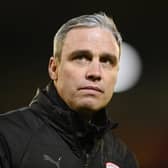 Barnsley manager Michael Duff looks on during the Sky Bet League One between Barnsley and Portsmouth at Oakwell (Picture: Michael Regan/Getty Images)
