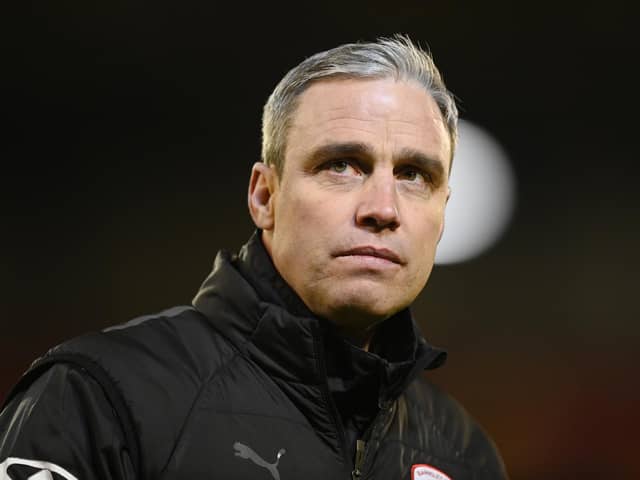 Barnsley manager Michael Duff looks on during the Sky Bet League One between Barnsley and Portsmouth at Oakwell (Picture: Michael Regan/Getty Images)