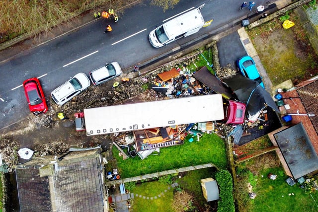 Hickleton Crash Shocking pictures and video show devastation after lorry crash in Yorkshire