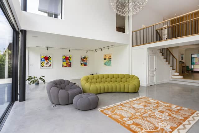 The property in Leeds has been completed recently and boasts its own 'art gallery' space. Picture: Tim Baker
