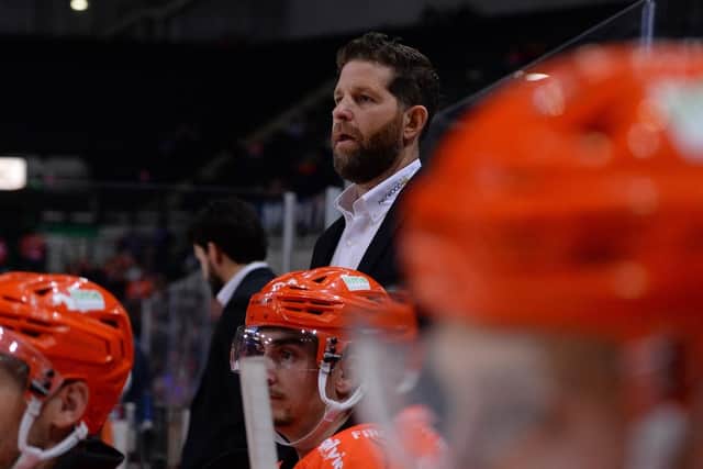 SIGNED AND SEALED: Sheffield Steelers' head coach Aaron Fox is delighted to have Marc-Olivier Vallerand back for another season. Picture courtesy of Dean Woolley.