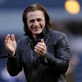 HIGH WYCOMBE, ENGLAND - DECEMBER 04: Gareth Ainsworth, Manager of Wycombe Wanderers celebrates following their sides victory after the Sky Bet League One between Wycombe Wanderers and Portsmouth at Adams Park on December 04, 2022 in High Wycombe, England. (Photo by Alex Morton/Getty Images)
