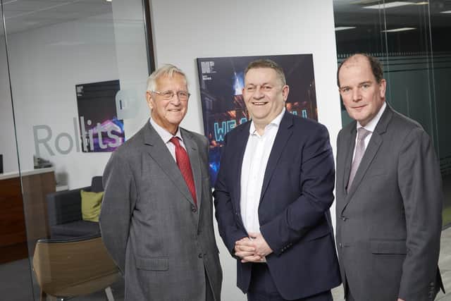 Patrick Burstall, left, Rollits managing partner Ralph Gilbert, and John Lane, Rollits partner and head of private capital.