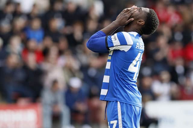 ONE THAT GOT AWAY: Doncaster Rovers forward Hakeeb Adelakun rues a missed chance