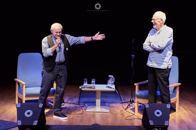Colin Hall and 'Whispering' Bob Harris on stage. Picture: Mark Tipping Photography