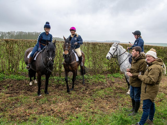 The race was started by the Earl of Burlington, with the first prize being the accrued interest of an original investment of 16 Guineas A get together with glasses of fizz as participants wait to hack to the start line for the 505th Kiplingcotes Derby run on the Yorkshire Wolds near Market Weighton, the oldest horse race the world, photographed by Tony Johnson for The Yorkshire Post. 21th March 2024