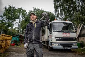 Scaffolder Paul Conway, owner of Farsley Scaffolding company, who is reluctant to work in Bradford as the city's Clean Air Zone (CAZ) standing in front of his HGV. (Pic credit: Tony Johnson)