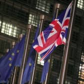 The Union flag flying outside the Berlaymont building, the Headquarters of the European Commission in Brussels. PIC: PA