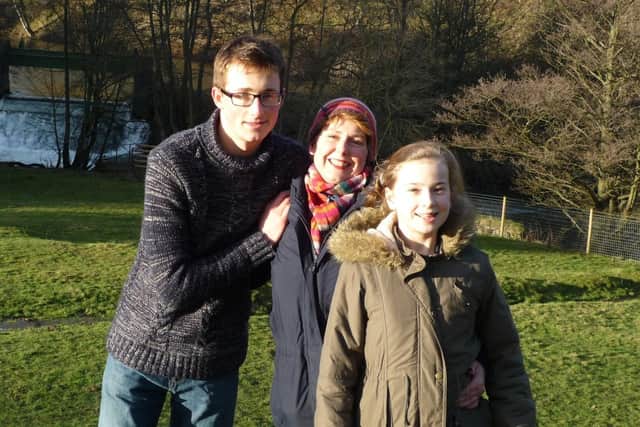 Gabi, with mum Faye and brother Zach, on her last walk from Ashford in the Water to Bakewell, the route the memorial walk will take on Sunday, March 26.