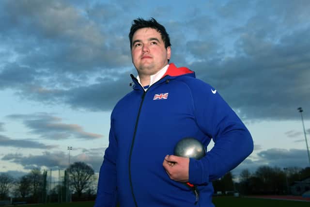Shot putter Scott Lincoln, pictured at York Sport Centre, University of York (Picture: Jonathan Gawthorpe)