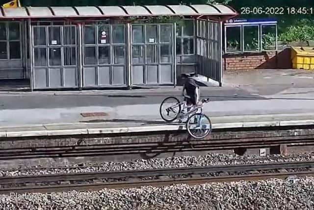 Shocking CCTV footage: Youths risk their lives at a Yorkshire station