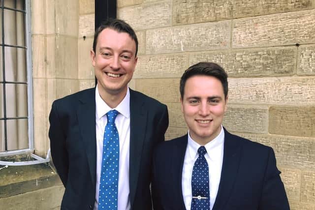 Conservatives Simon Clarke, MP for Middlesbrough South and East Cleveland, and Redcar MP Jacob Young.