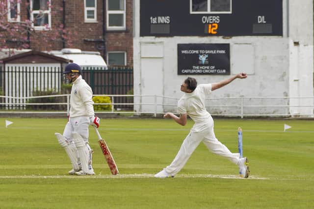 Castleford bowler Matthew Rees in action as Cas took advantage of York's slip. (Picture: Scott Merrylees)