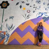 Artist Charlotte Emmeline North pictured with her Mural at Dewsbury. Picture taken by Yorkshire Post Photographer Simon Hulme
