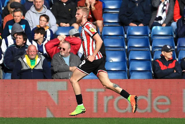 Sheffield United's Oli McBurnie makes it into our Team of the Week for his goal at West Brom (Picture: PA)