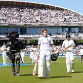 THE HIGHS: England's Ollie Pope walks off the pitch after losing his wicket for 205 on day two against Ireland at Lord's Picture: John Walton/PA