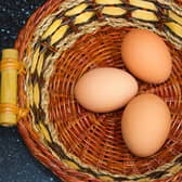 A photo of a basket of eggs. PIC: Alamy/PA.