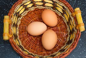 A photo of a basket of eggs. PIC: Alamy/PA.