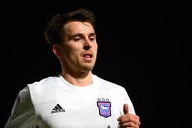 WIMBLEDON, ENGLAND - JANUARY 25: Tom Carroll of Ipswich Town reacts during the Sky Bet League One match between AFC Wimbledon and Ipswich Town at Plough Lane on January 25, 2022 in Wimbledon, England. (Photo by Alex Davidson/Getty Images)