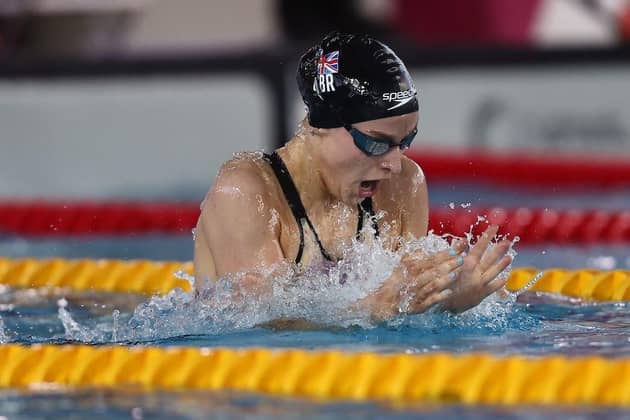 Making waves: Leah Schlosshan swimming towards her second successive European Junior Championships 200m individual medley title in Belgrade.