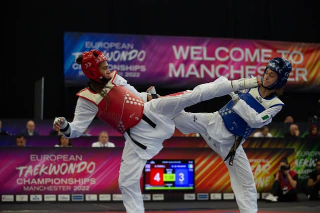 Huddersfield's Aaliyah Powell competing in the European Championships in Manchester.
