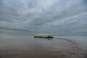 File pic of a barge entering the Humber Estuary from Hull