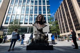 A statue of Betty Campbell MBE, Wales' first black headteacher and a community activist, in the city centre of Cardiff. (Pic credit: Polly Thomas / Getty Images)