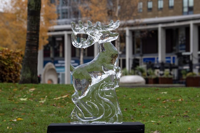 A reindeer sculpture