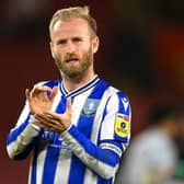 SOUTHAMPTON, ENGLAND - NOVEMBER 09: Barry Bannan of Sheffield Wednesday applauds fans following their side's defeat in the Carabao Cup Third Round match between Southampton and Sheffield Wednesday at St Mary's Stadium on November 09, 2022 in Southampton, England. (Photo by Mike Hewitt/Getty Images)