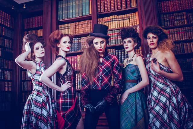 Isabelle Randall's Wild Beauty Tartan collection, picture by Emma North - Fairytale Asylum Photography.