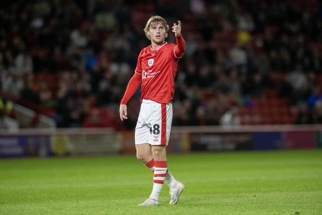 Barnsley midfielder Luca Connell, pictured in the recent League One game against Blackpool. Photo: Tony Johnson.