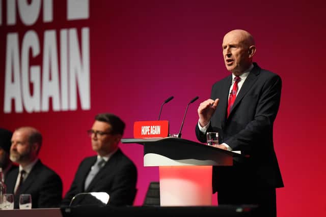 Chancellor John Healey speaking during the Labour Party Conference. PIC: Annabel Lee-Ellis/PA Wire