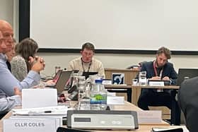 Tony Thornton, second from left, speaking at the City of York Council's health, housing and adult social care scrutiny committee