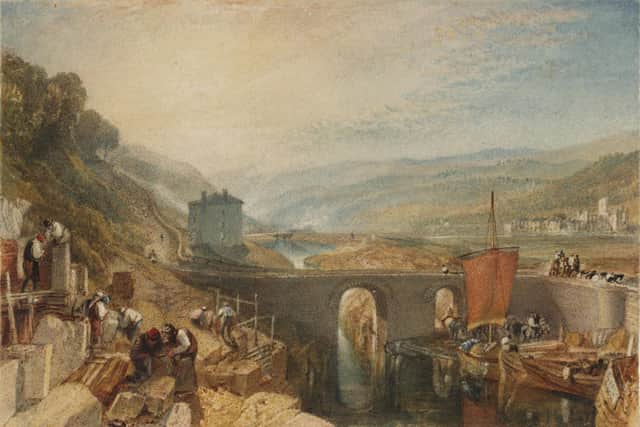 Kirkstall Lock, on the River Aire'by JMW Turner,