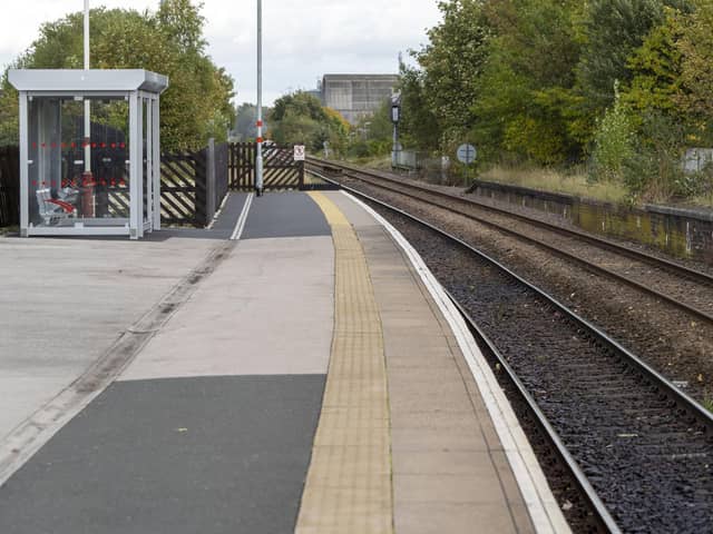 The 'ghost' platform can be seen on the right before rebuilding work began