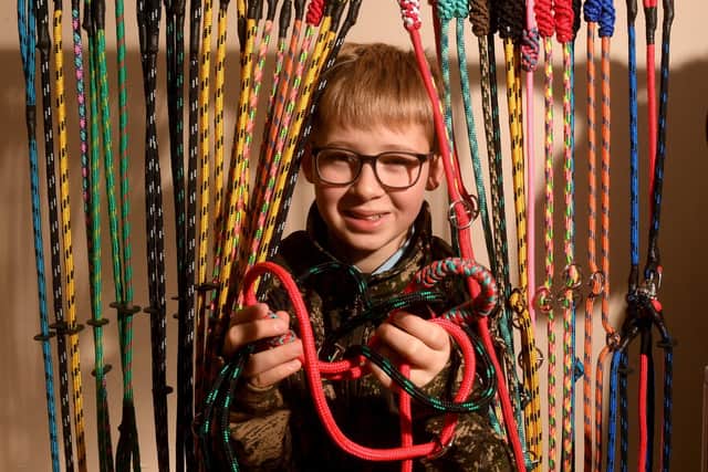 Zach Turner is making lanyards and keyrings for the Gamekeepers Welfare Trust, Slingsby