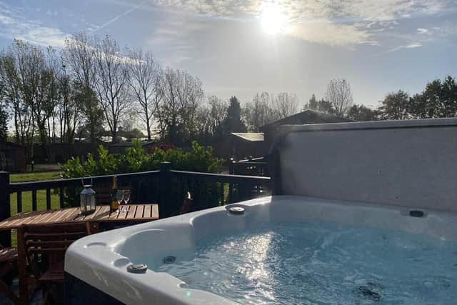 Hot tub at the holiday park. (Pic credit: Willow Pastures Country Park)