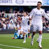 Joel Piroe of Leeds United celebrates after scoring the team's second goal at Millwall and his place in Yorkshire's Team of the Week (Picture: Alex Pantling/Getty Images)