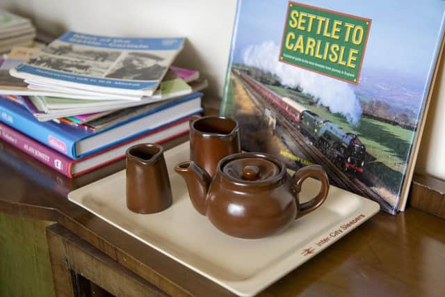 The Yorkshire Sleeper holiday let is filled with railway memorabilia.