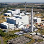 The attached picture is of Ferrybridge 1 and 2 with CGI of the carbon capture technology overlayed. (photo: submit)