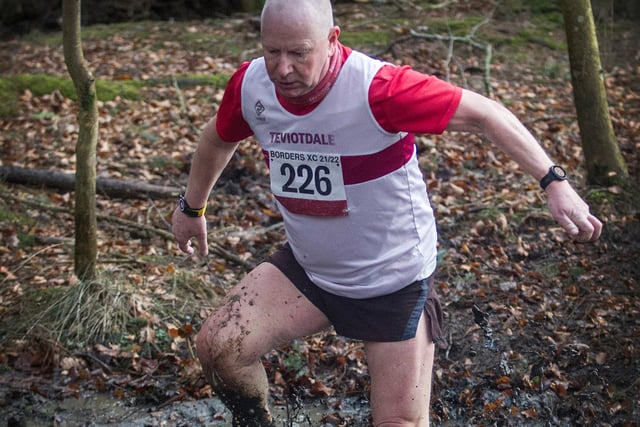 Teviotdale Harrier Alan Coltman on the run at Galashiels on Sunday on his way to a 131st-place finish in 37:49
