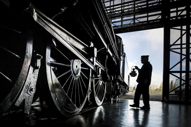 Clive Goult makes preparations before the world-famous steam locomotive the Flying Scotsman left the National Railway Museum in York to embark on its summer season of journeys around the UK on April 26, 2018.