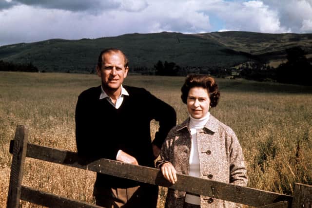 File photo dated 01/09/1972 of Queen Elizabeth II and the Duke of Edinburgh at Balmoral to celebrate their Silver Wedding anniversary.