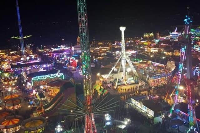 Hull Fair, a fair which takes place annually in Hull and is taking place in Walton Street in October this year.