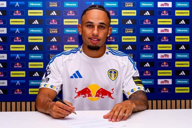 DEBUT? New Leeds United forward Noah Okafor (Image courtesy of Leeds United)
