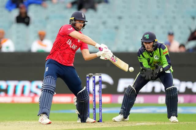 LEADING MAN: Yorkshire's Dawid Malan top-scored for England in the defeat by five runs to ireland in Melbourne. Picture: Scott Barbour/PA